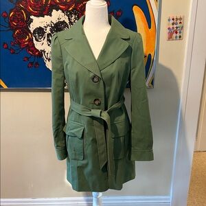Ann Taylor Green Trench Coat